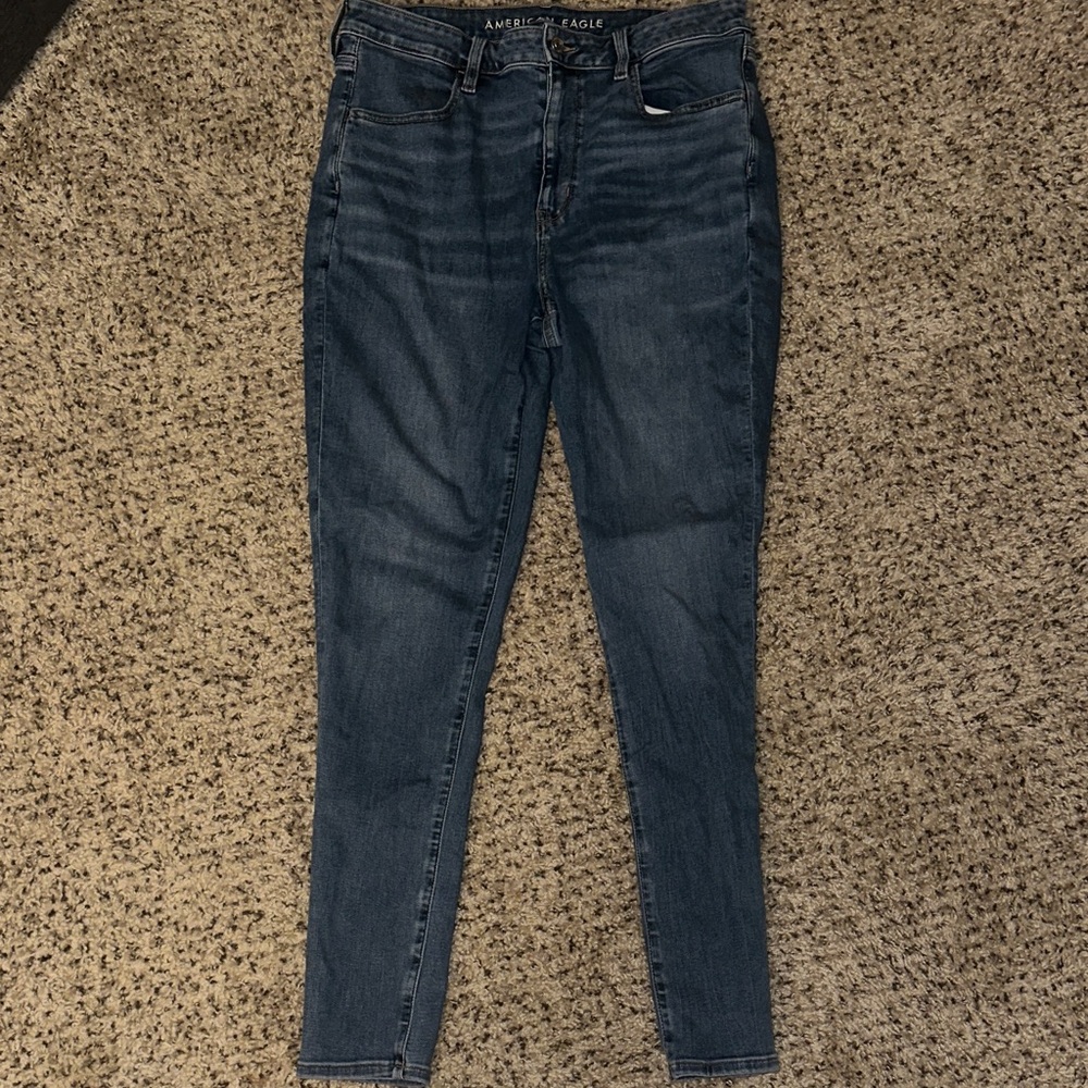 American Eagle Outfitters Women's Dark Blue Skinny Jeans